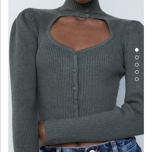 ZARA RIBBED CARDIGAN - Picture 9 of 15